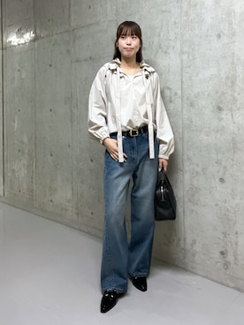 「ブラウスコーデ」｜「アイテム（ローファー）」を使った、kotoneさん（レディース・166cm）の夏コーディネート