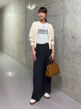 「ニットカーディガン」｜kotoneさん（レディース・166cm）の秋コーディネート