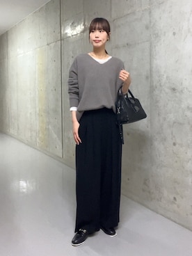 「アイテム（ボストンバッグ）」を使った、kotoneさん（レディース・166cm）の秋コーディネート