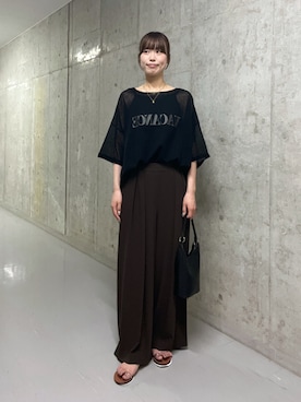 「ロゴニット」｜kotoneさん（レディース・166cm）の夏コーディネート