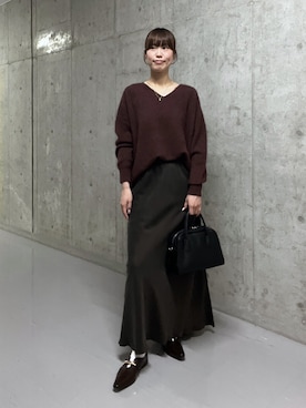 「RIVE DROITE（リヴドロワ）のアイテム（その他シューズ）」を使った、kotoneさん（レディース・166cm）の秋コーディネート