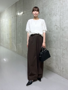 「秋先取りコーデ」｜「アイテム（アクセサリー）」を使った、kotoneさん（レディース・166cm）の夏コーディネート