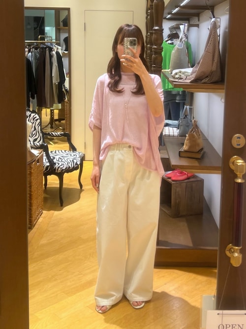 A・MONN】【ウエストゴム】ホワイトデニムパンツ（デニムパンツ