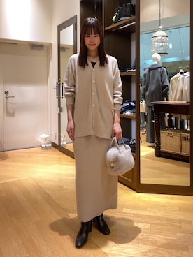 「アイテム（ボストンバッグ）」を使った、kotoneさん（レディース・166cm）の秋コーディネート