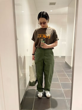 「古着女子」｜ヨシカワさん（レディース・158cm）の夏コーディネート