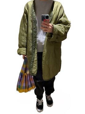 「古着好きな人と繋がりたい」｜「アイテム（その他アウター）」を使った、ヨシカワさん（レディース・158cm）の秋コーディネート