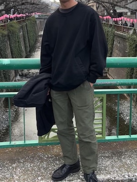 「アイテム（スウェット）」を使った、ykさん（メンズ・171cm・20代）の春コーディネート