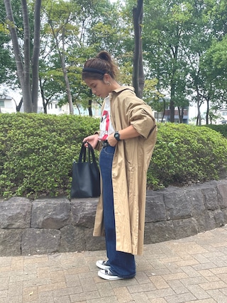 FASHIRU ステンカラーコート ロング