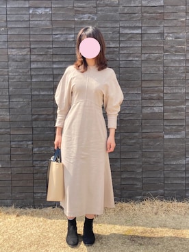 「mame（マメ）のアイテム（ワンピース/ドレス）」を使った、Yaneさん（レディース・158cm）の春コーディネート