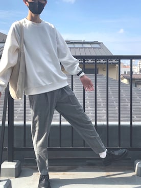 「グレンチェック」｜「アイテム（アナログ腕時計）」を使った、ShuN.さん（メンズ・180cm）の秋コーディネート