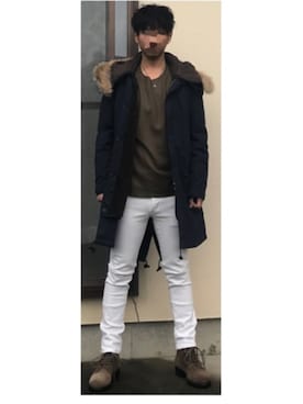 「BUTTERO（ブッテロ）のアイテム（ブーツ）」を使った、なおさん（メンズ・170cm）の冬コーディネート