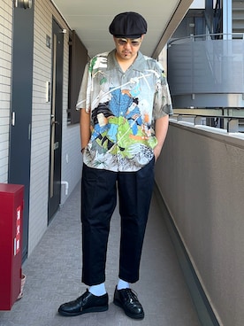 「アロハシャツ」｜A.K.H.D09さん（メンズ・180cm）の秋コーディネート