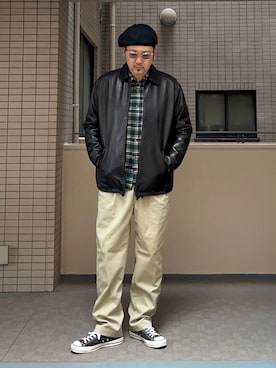 「PENDLETON（ペンドルトン）のアイテム」を使った、A.K.H.D09さん（メンズ・180cm）の春コーディネート