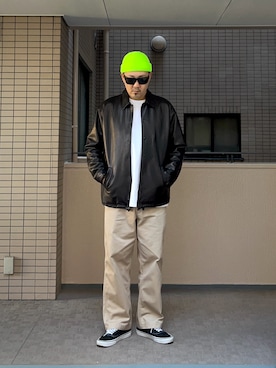 「アイテム（チノパンツ）」を使った、A.K.H.D09さん（メンズ・180cm）の秋コーディネート