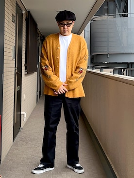 「アイテム（キャスケット）」を使った、A.K.H.D09さん（メンズ・180cm）の秋コーディネート