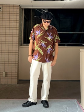 「WACKO MARIA（ワコマリア）のアイテム（シャツ/ブラウス）」を使った、A.K.H.D09さん（メンズ・180cm）の夏コーディネート