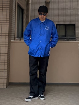「Dickies（ディッキーズ）のアイテム（パンツ）」を使った、A.K.H.D09さん（メンズ・180cm）の春コーディネート