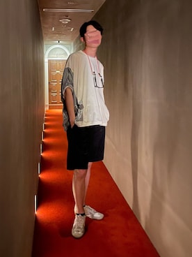 「N.HOOLYWOOD（N.ハリウッド）のアイテム（パンツ）」を使った、なおきちさん（メンズ・185cm）の夏コーディネート