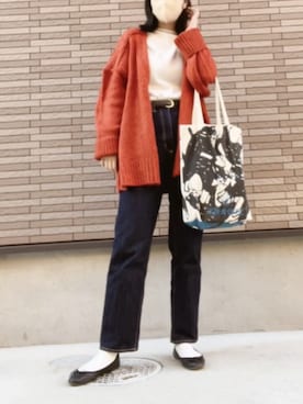 「H&M DIVIDED（エイチアンドエム　ディヴァイデッド）のアイテム（バレエシューズ）」を使った、strawberryさん（レディース・160cm）の冬コーディネート