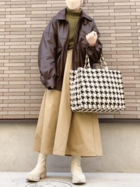 「H&M DIVIDED（エイチアンドエム　ディヴァイデッド）のアイテム（バッグ）」を使った、strawberryさん（レディース・160cm）の冬コーディネート