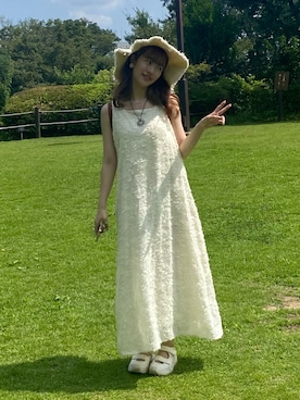 「H&M DIVIDED（エイチアンドエム　ディヴァイデッド）のアイテム（帽子）」を使った、strawberryさん（レディース・160cm）の夏コーディネート