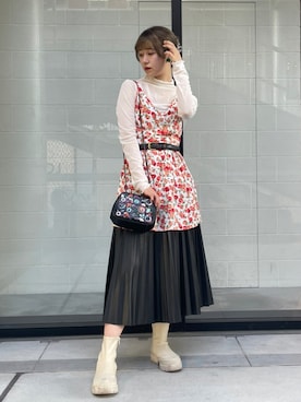 「COACH」｜「アイテム（ワンピース/ドレス）」を使った、strawberryさん（レディース・160cm）の秋コーディネート