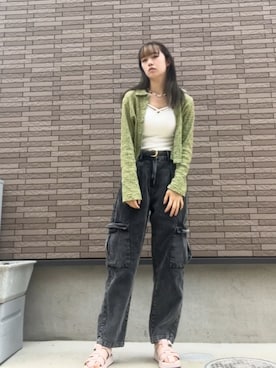 「アパレルスタッフ」｜「アイテム（サンダル）」を使った、strawberryさん（レディース・160cm）の春コーディネート