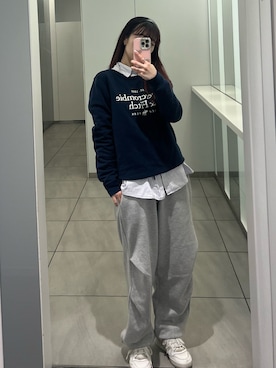 「adidas（アディダス）のアイテム（スニーカー、ホワイト系）」を使った、strawberryさん（レディース・160cm）の春コーディネート