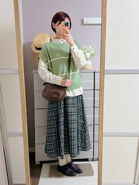 「アイテム（ドレスシューズ）」を使った、はるはるさん（レディース・158cm）の秋コーディネート