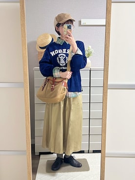 「アイテム（シャツ/ブラウス）」を使った、はるはるさん（レディース・158cm）の秋コーディネート