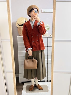 「studio CLIP（スタディオクリップ）のアイテム」を使った、はるはるさん（レディース・158cm）の秋コーディネート