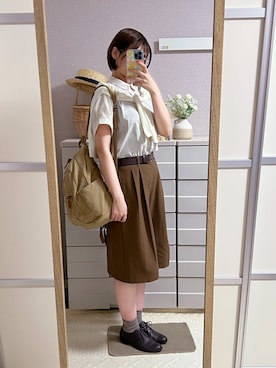 「アイテム（ドレスシューズ）」を使った、はるはるさん（レディース・158cm）の秋コーディネート