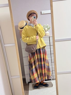 「アイテム（バレエシューズ）」を使った、はるはるさん（レディース・158cm）の秋コーディネート