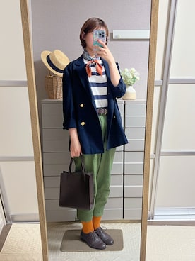 「アイテム（ドレスシューズ）」を使った、はるはるさん（レディース・158cm）の秋コーディネート