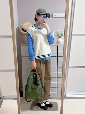 はるはるさん（骨格ストレート・レディース・158cm）の秋コーディネート