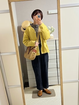「アイテム（ローファー）」を使った、はるはるさん（レディース・158cm）の秋コーディネート