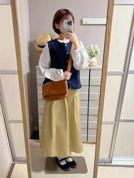 はるはるさん（骨格ストレート・レディース・158cm）の秋コーディネート