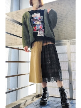 「ScoLar（スカラー）のアイテム（ジャケット/アウター）」を使った、ULALAさん（レディース・165cm）の冬コーディネート