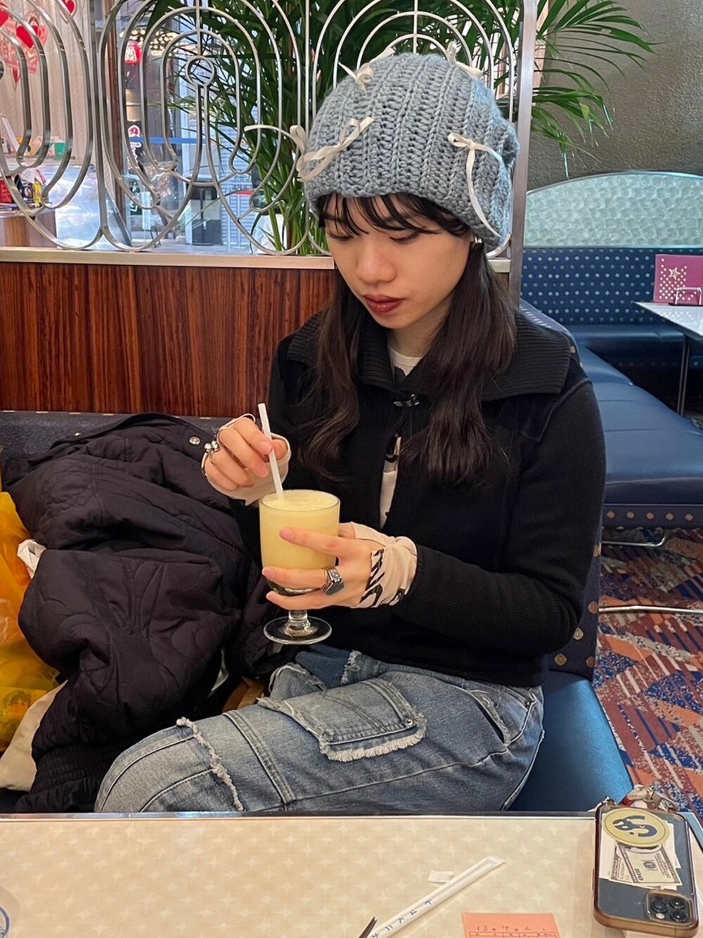 ドローイングプリントトップ　MAISON SPECIAL ブラック Drawing Print Top/ドローイングプリントトップ【MAISON SPECIAL