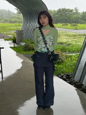 「MAISON SPECIAL（メゾンスペシャル）のアイテム」を使った、R I K Oさん（レディース・161cm）の夏コーディネート