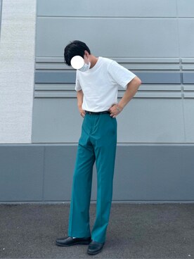 Zara ザラ のスラックス グリーン系 を使ったメンズ人気ファッションコーディネート Wear