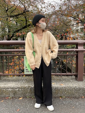 「アイテム（ハット）」を使った、oiさん（レディース・159cm）の秋コーディネート