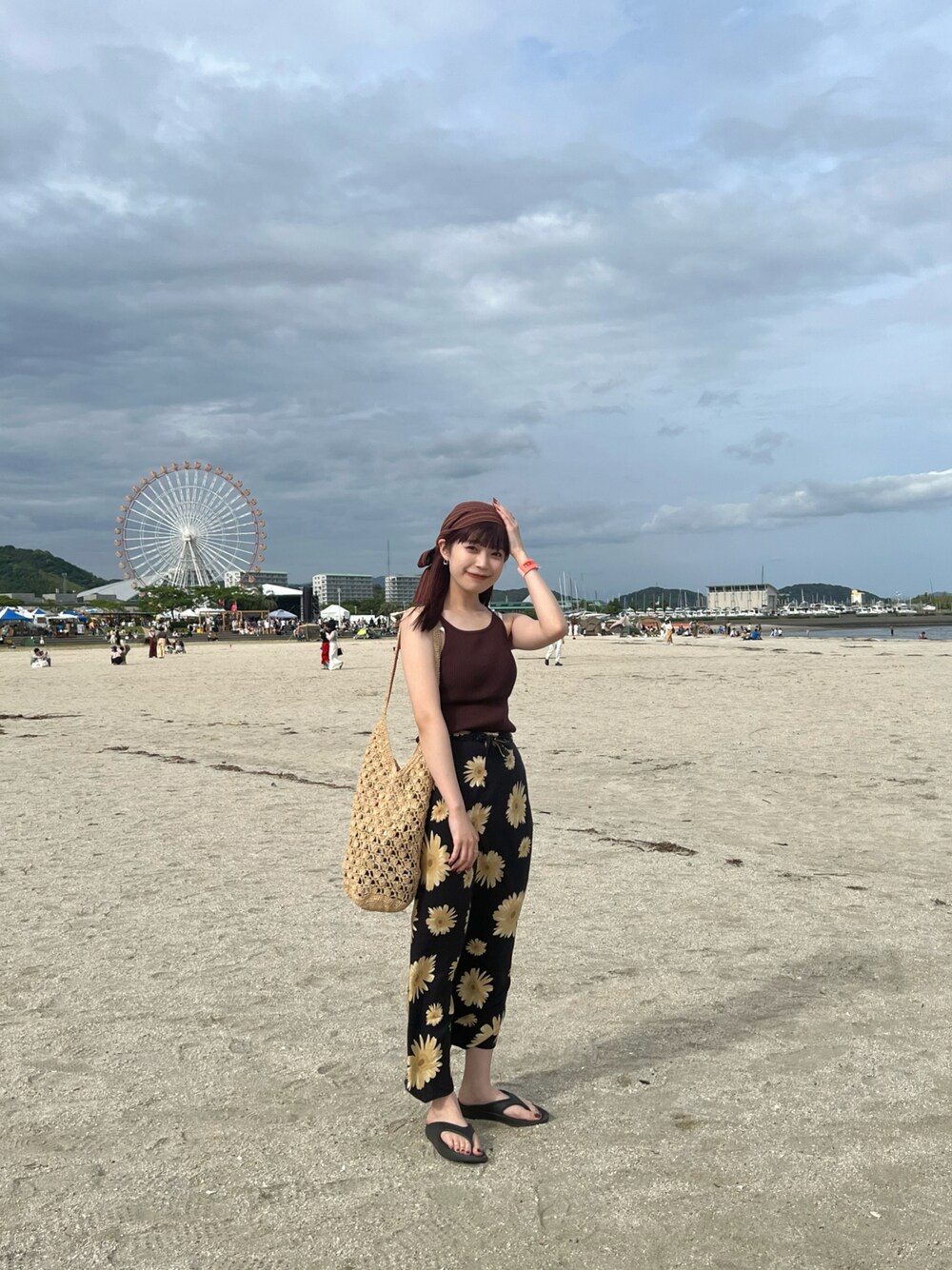 「lamaisondelyllisのアイテム（帽子、ブラウン系）」を使った、sachiさん（レディース・163cm）の秋コーディネートの1枚目の写真