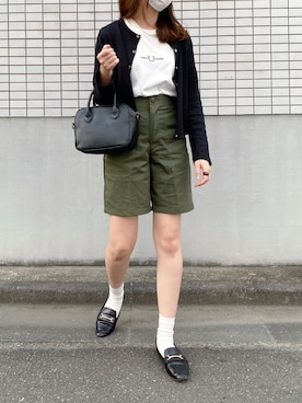 「フレッドペリー」｜「アイテム（その他）」を使った、sakiさん（レディース・159cm）の秋コーディネート