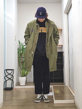 「JOURNAL STANDARD relume（ジャーナルスタンダード　レリューム）のアイテム（モッズコート）」を使った、Daiさん（メンズ・183cm）の冬コーディネート