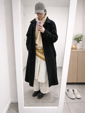 「KANGOL（カンゴール）のアイテム（帽子）」を使った、hemさん（レディース・162cm）の春コーディネート