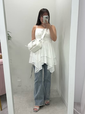 「OLIVE des OLIVE（オリーブデオリーブ）のアイテム（ワンピース/ドレス）」を使った、Chinamiさん（レディース・155cm）の夏コーディネート