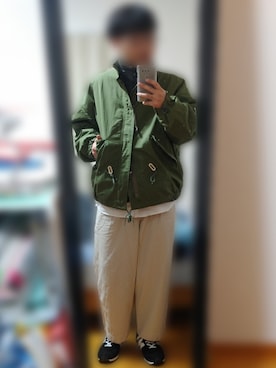 「marka（マーカ）のアイテム（ミリタリージャケット）」を使った、ピローさん（メンズ・170cm）の冬コーディネート