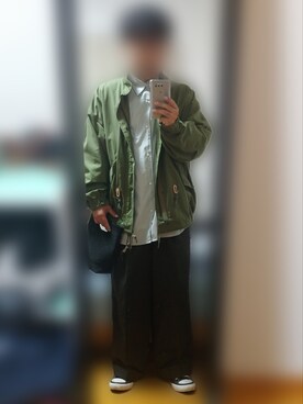 「marka（マーカ）のアイテム（ブルゾン）」を使った、ピローさん（メンズ・170cm）の秋コーディネート