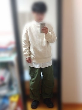 「SEEALL（シーオール）のアイテム（シャツ/ブラウス）」を使った、ピローさん（メンズ・170cm）の秋コーディネート